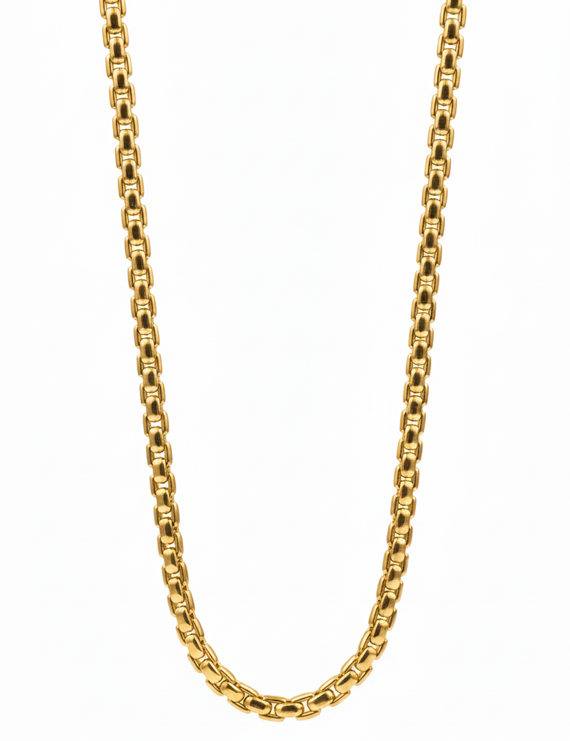 Collana venetian box oro identica all'argento