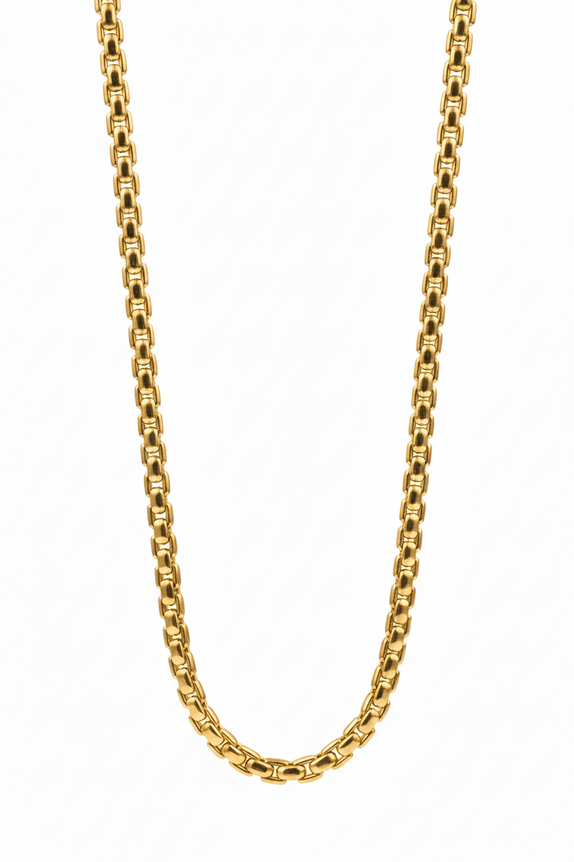 Collana venetian box oro identica all'argento