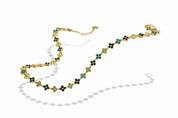 Collana verde oro - floating 3:2
