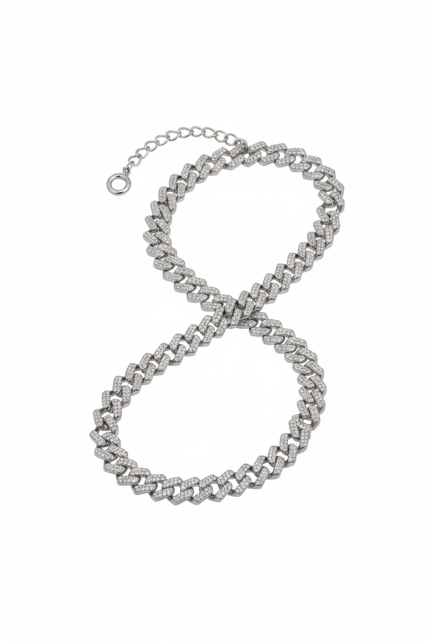 Cuban link - argento chiusura corretta
