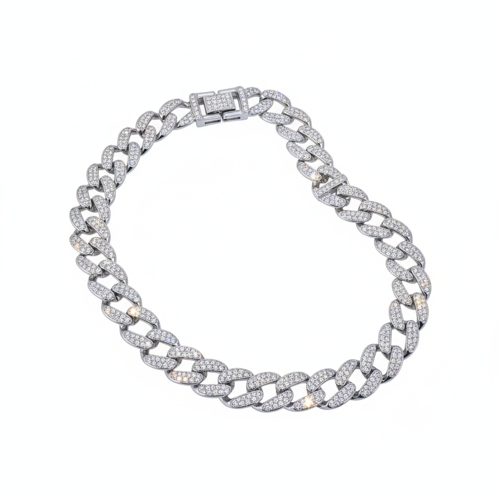 Cuban link argento - intera