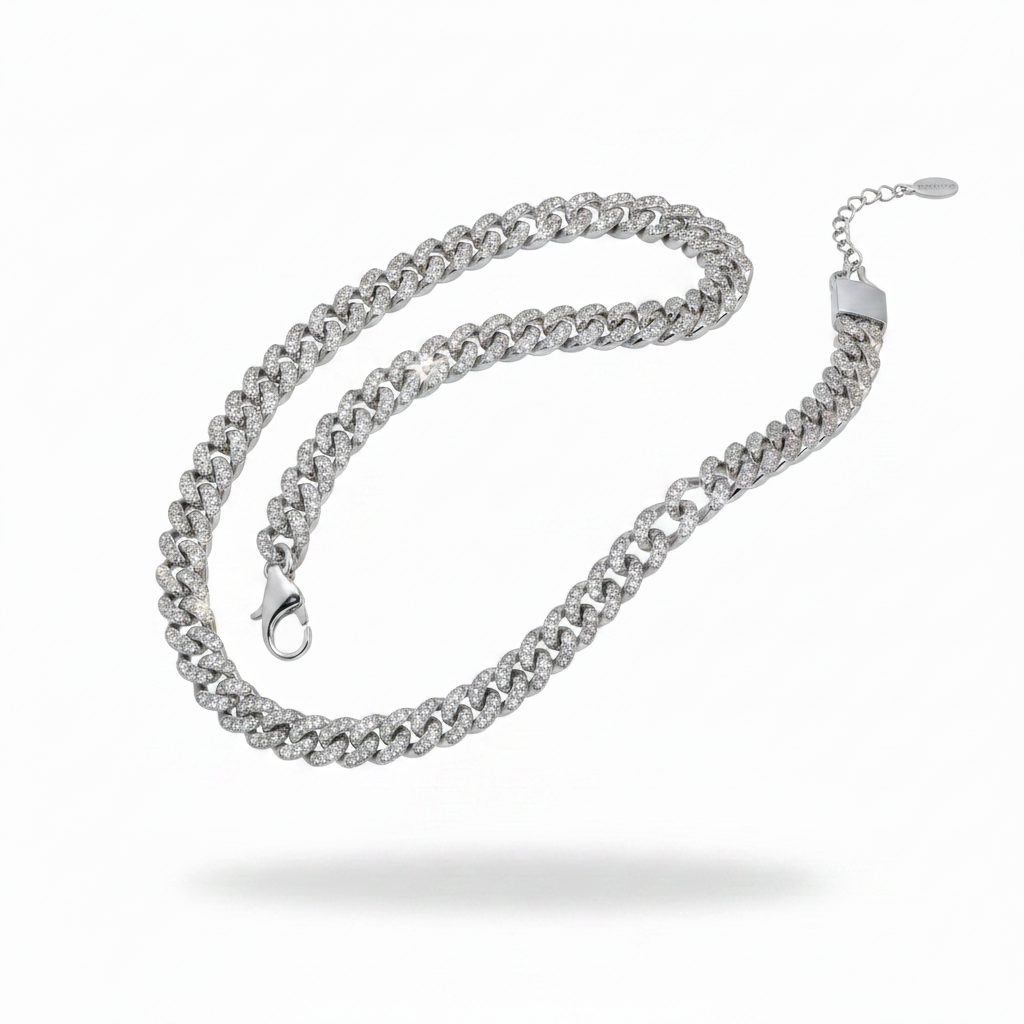 Cuban Link Chain Silver - chiusura corretta