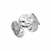 Cuff hammered largo - argento