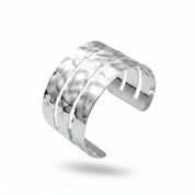 Cuff martellato argento 45°