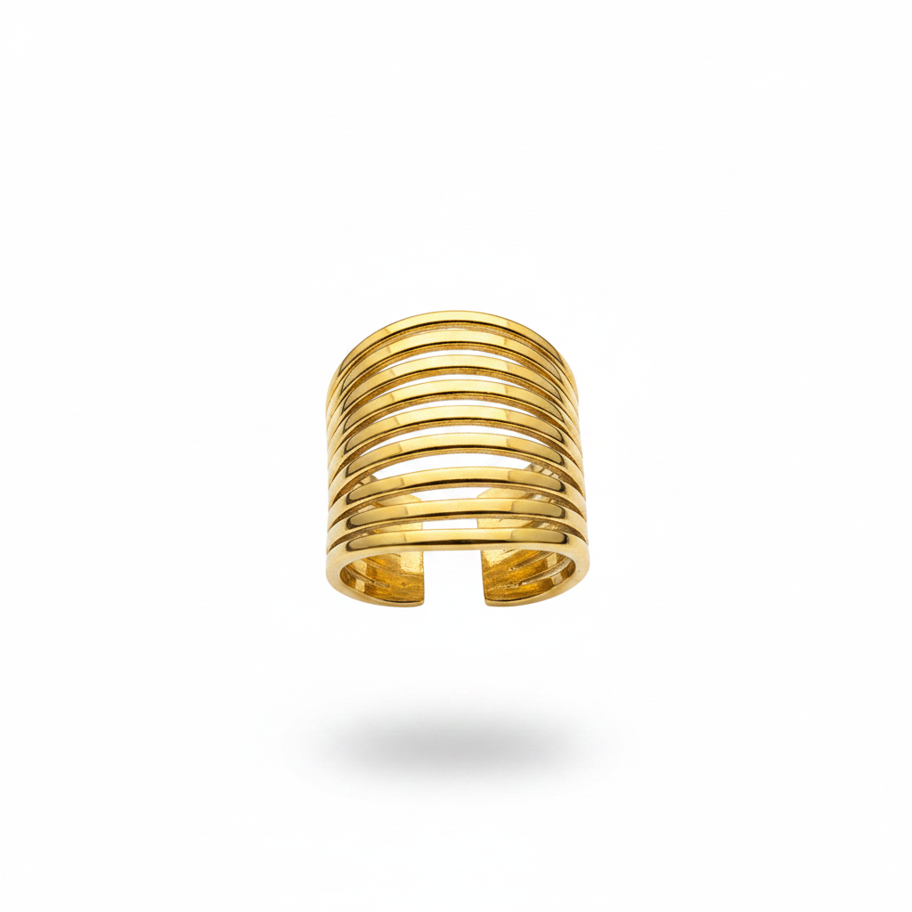 Cuff Multi-Wire Gold - Frontale