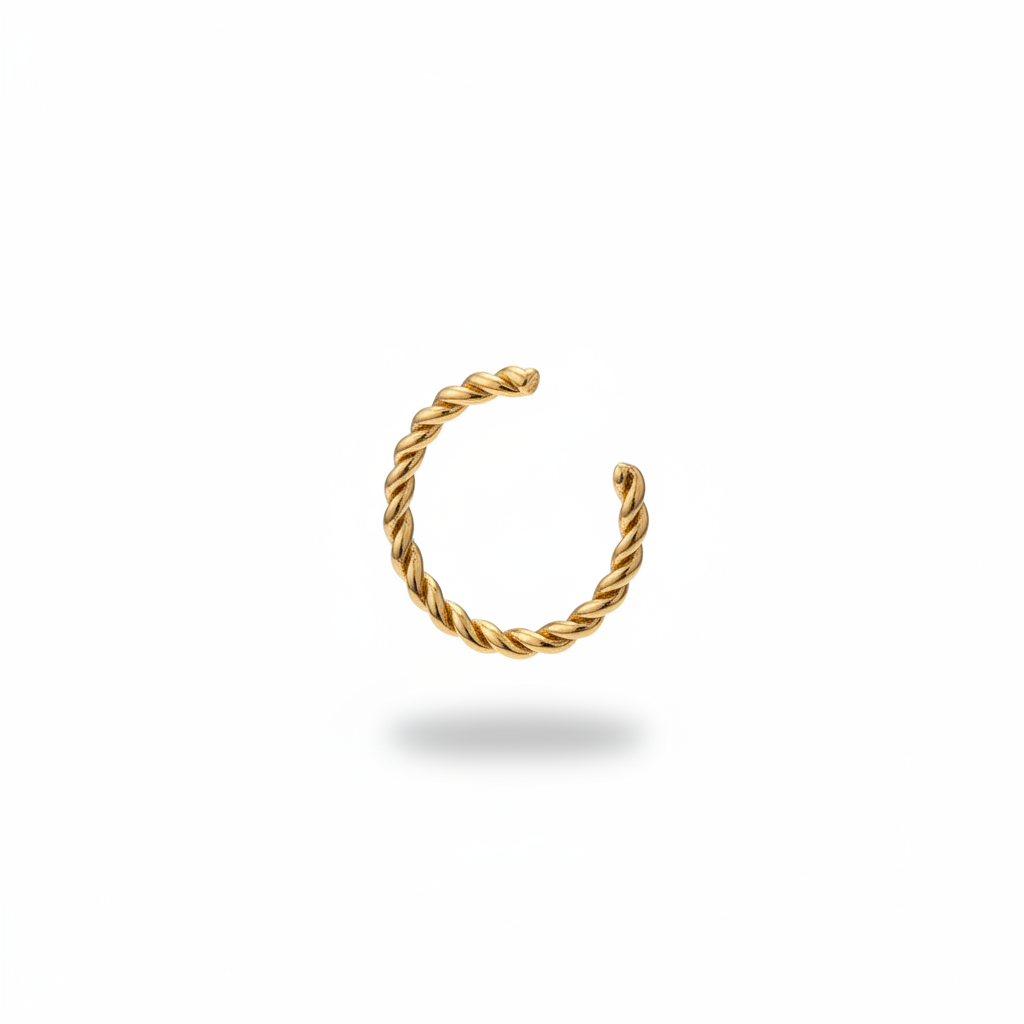 Cuff Twisted Gold - Tre Quarti