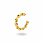 Cuff Twisted Maxi Gold - Tre Quarti