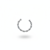 Cuff Twisted Maxi Silver - Frontale
