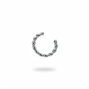 Cuff Twisted Maxi Silver - Tre Quarti