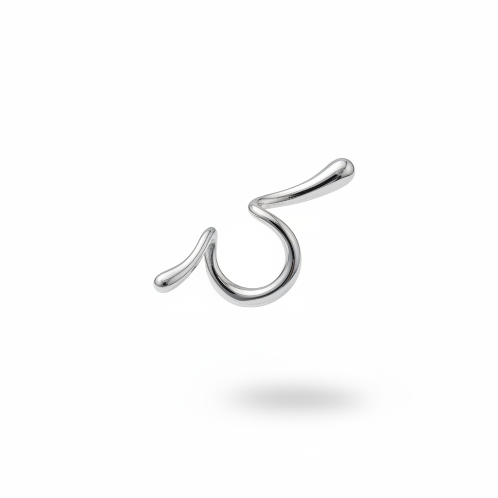 Cuff Wave Silver - Tre Quarti