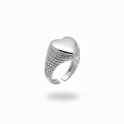 Cuore piatto argento
