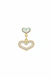 Cuoricino allungato oro – identico all'argento