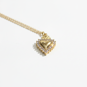 Dettaglio macro cuore sacro con cristalli