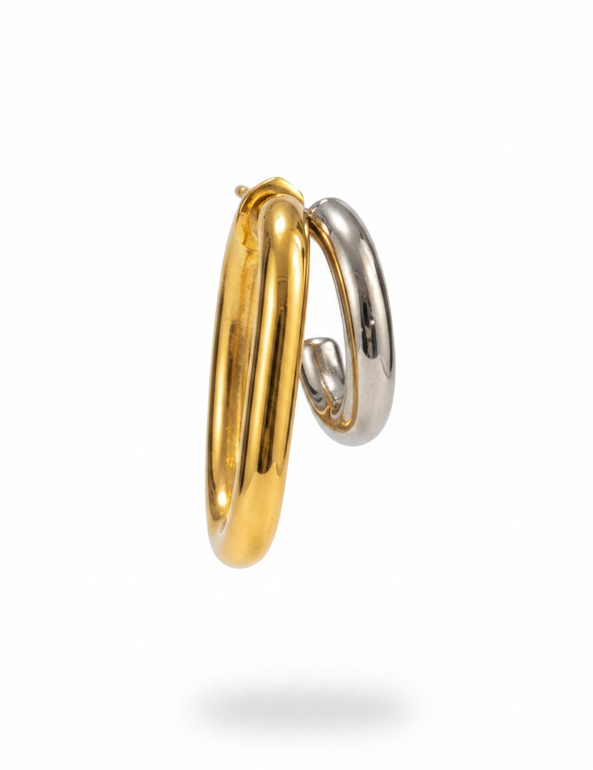 Doppio C oro lungo argento corto - 1