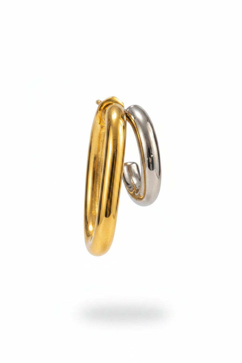 Doppio C oro lungo argento corto - 1