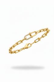 Doppio paperclip oro