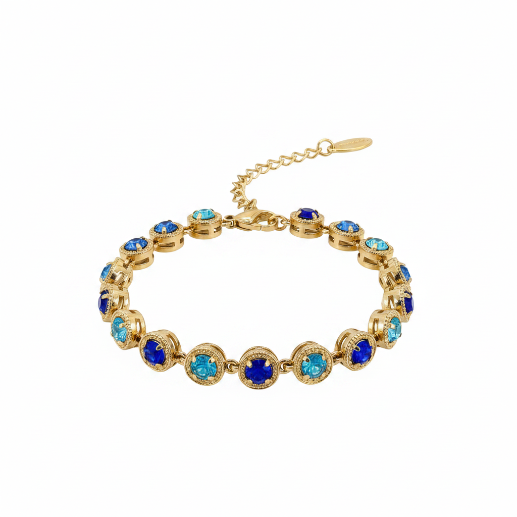 Dorée Milgrain Sapphire Blue Aqua