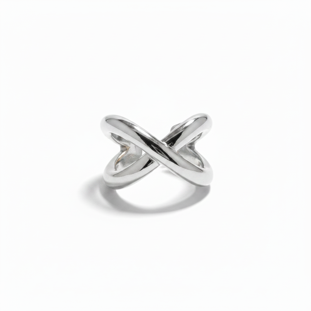 Ear Cuff Nodo Argento - Sfondo Bianco