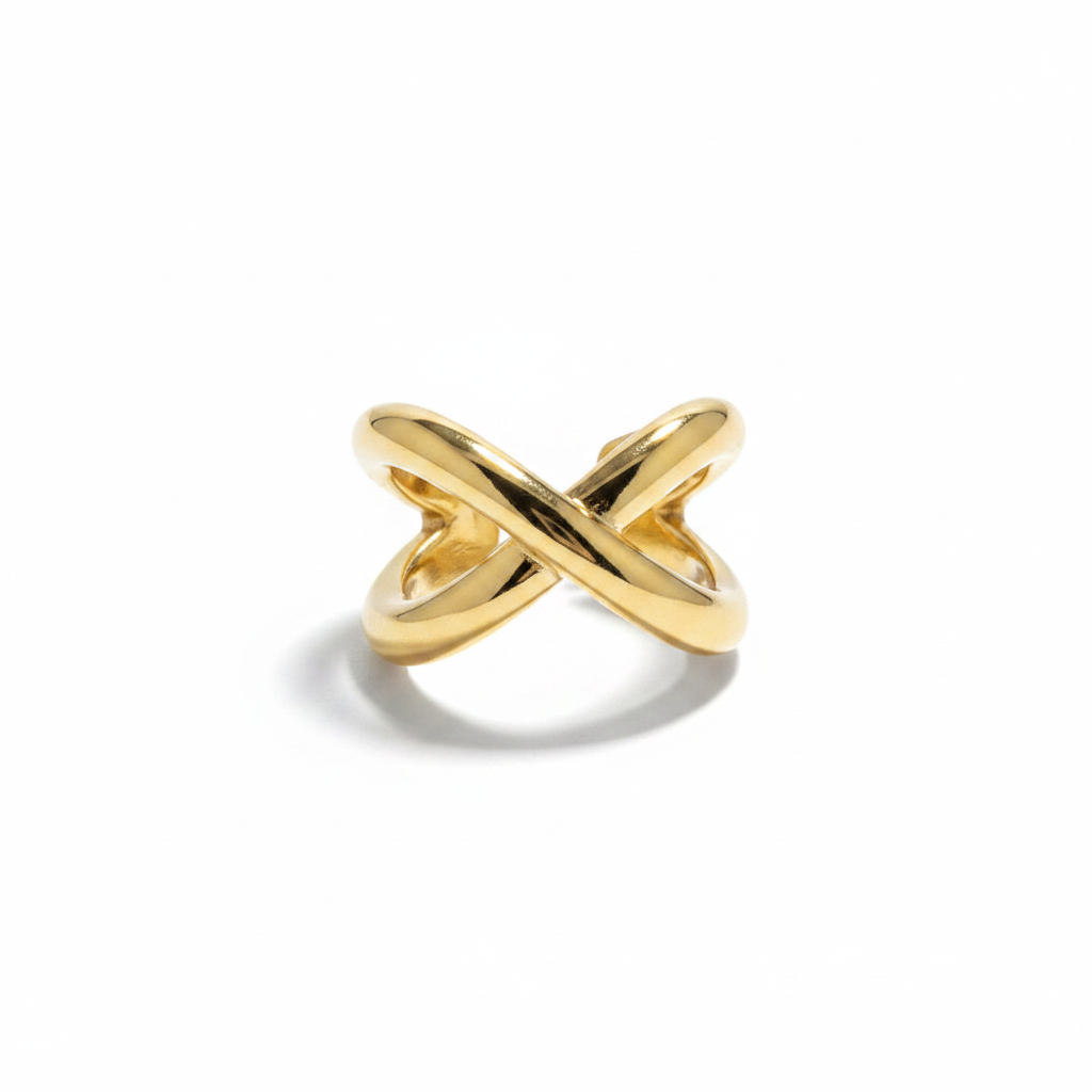 Ear Cuff Nodo Oro - Sfondo Bianco