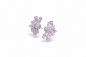 Fiore asimmetrico argento porpora – coppia