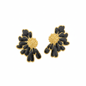 Fiore asimmetrico oro nero metallizzato – vista singola