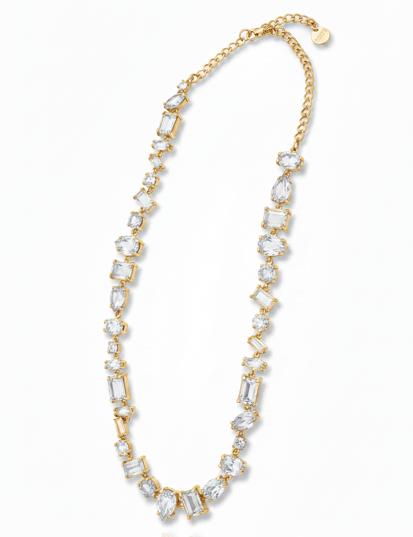 Gold All-Clear Crystal Necklace