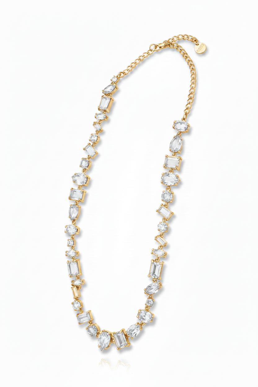 Gold All-Clear Crystal Necklace