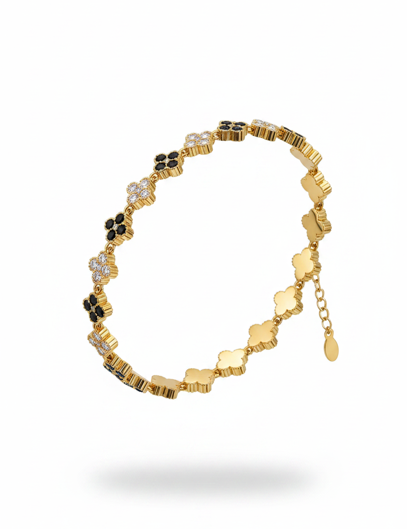 Gold Clover Bracelet Arc
