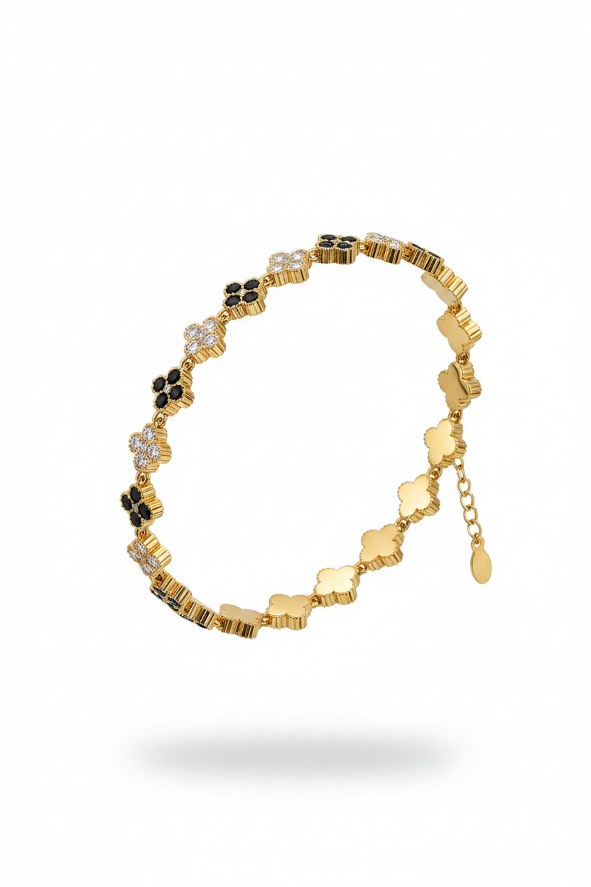 Gold Clover Bracelet Arc