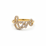 Gold love ring