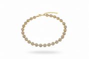 Gold pavé cluster choker necklace