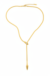 Gold snake lariat identical to reference