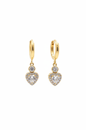 Heart Earrings Yellow Gold