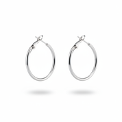 Hoop argento – chiusura gancio aperto