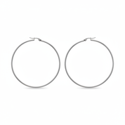 Hoop extra large argento – sfondo bianco