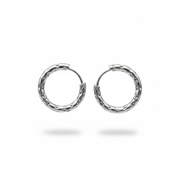 Hoop large argento texture organica