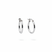 Hoop medio argento – sfondo bianco