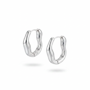 Hoop ondulato argento – coppia