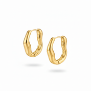 Hoop ondulato oro – coppia