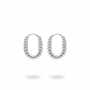 Hoop ovale croissant argento frontale