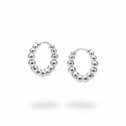 Hoop pallini graduati argento