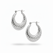 Hoop quilted argento – coppia