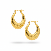 Hoop quilted oro – coppia