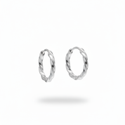 Hoop twisted argento small