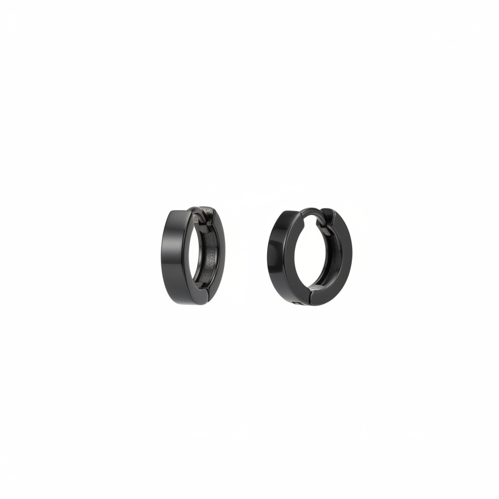 Huggie nero gunmetal – vista singola