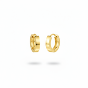 Huggie oro flat band spessi – vista singola