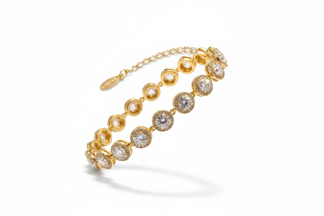 Lumière Halo Bracelet Gold - Diagonal