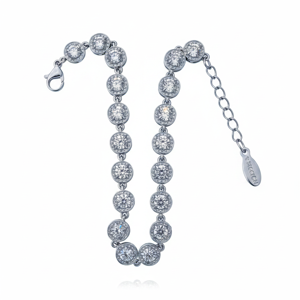 Lumière Milgrain Silver - Floating Front