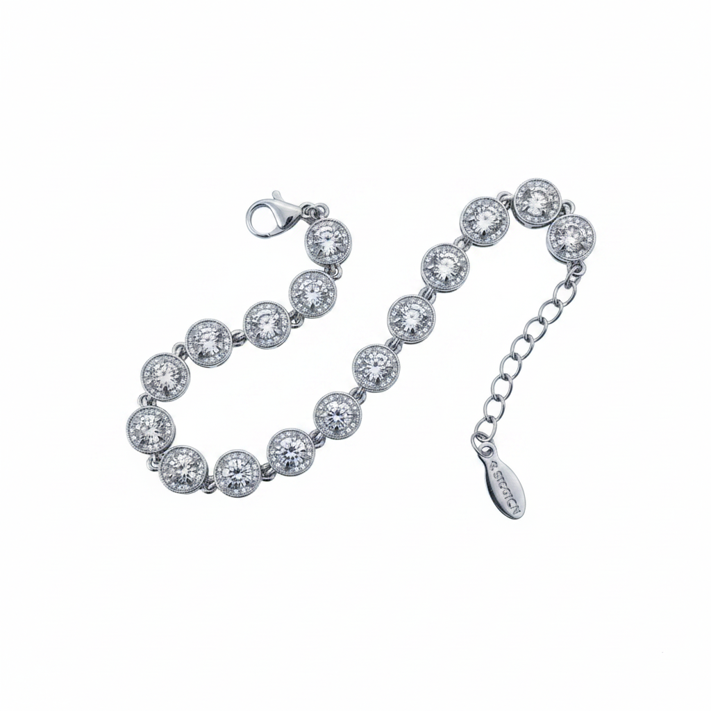 Lumière Milgrain Silver - Top Down