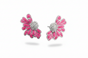 Mezzaluna argento fucsia – coppia